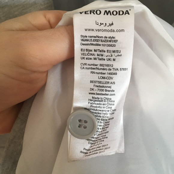 Grey jersey blazer - Picture 6 of 9